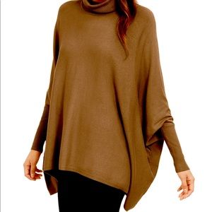 Alfani turtleneck poncho sweater